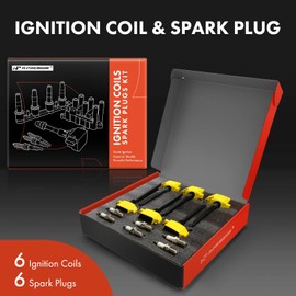 A-Premium (Yellow) Set of 12 Ignition Coil Pack and Iridium Spark Plugs Compatible with Ram 1500 2019, 1500 Classic 2021 & Jeep Grand Cherokee 2016-2018, Wrangler & Dodge Durango & Chrysler Pacifica