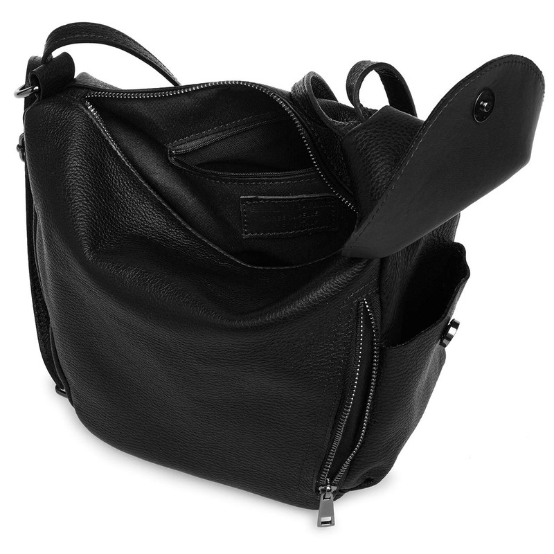 Caspar TL788 Stylish 2 in 1 Leather Backpack Shoulder Bag