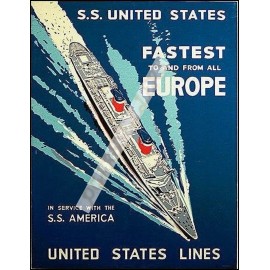 S.S. United States Ship Advertisement Catalog Photographic Print 8.5x11"