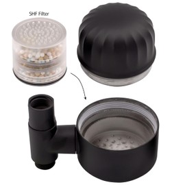 Westbrass SAF-62 In-Line Shower Head Filter Attachment For Shower Arm, Matte Black