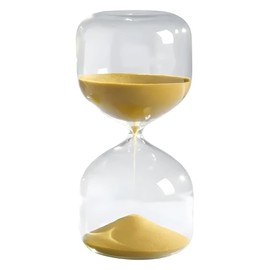 Mascagni Casa Glass Sand Timer, 20 Minutes, Gold