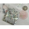 Baby Emma 2007 Solvent Resistant Holo FLOWER shape Glitter (Silver)