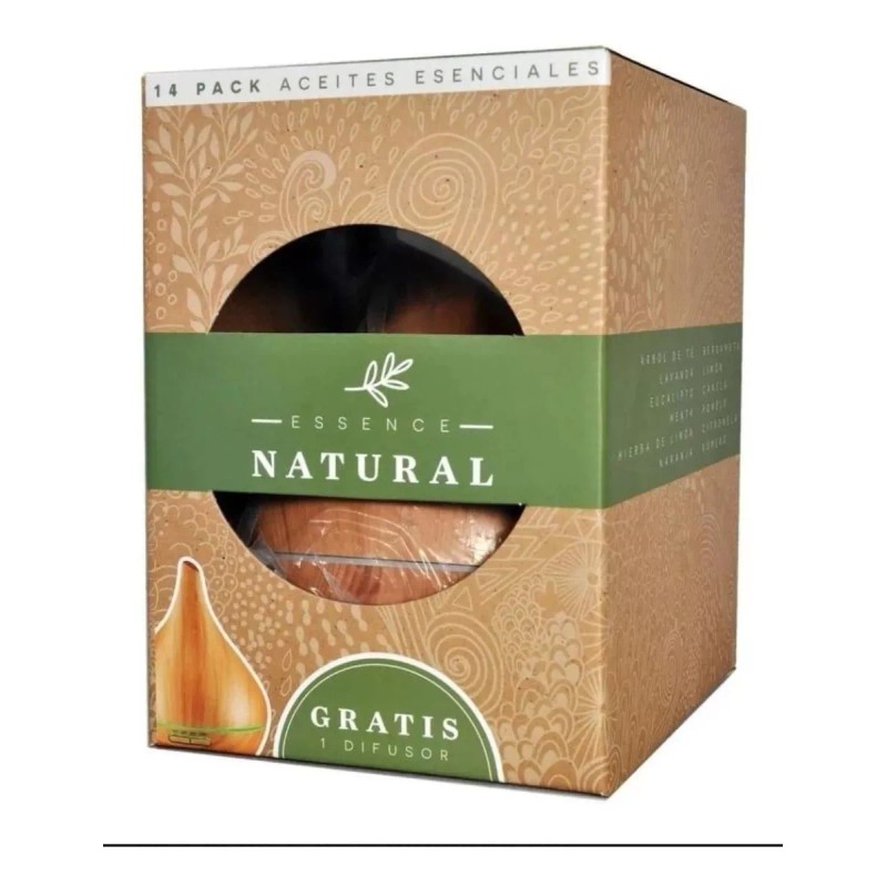 Nature's Difusor Humificador Aromaterapia Essence Nature's 14 Aceites