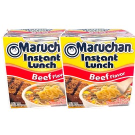 Maruchan Instant Lunch Ramen Noodles Soup Cups BEEF Flavor 2.25 oz 2 PACK