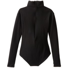 Capezio Big Girls' Team Basic Turtleneck Long Sleeve Leotard with Snaps, Black, Medium