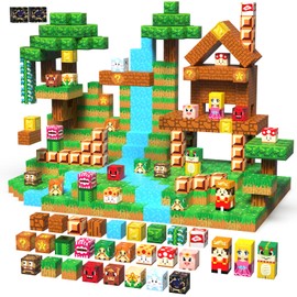 Magnetic Blocks for Kids - 100pcs Magnetic Building Blocks for Creative Learning with 32 Patterns, Educational STEM Sensory Toys for Boys & Girls Ages 3+, Christmas Birthday Toddlers Travel Gifts