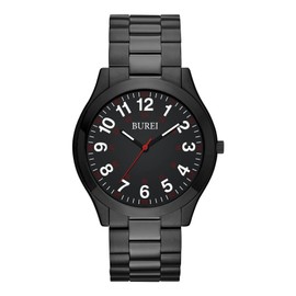 BUREI Men Watches Fashion Analog Stainless Steel Quartz Waterproof Watches for Men.