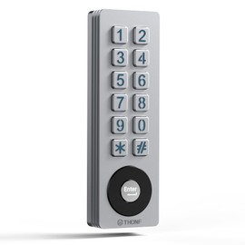 Universal Garage Door Opener Wireless Keyless Keypad for LiftMaster Chamberlain Genie Craftsman Linear Wayne Dalton Openers Produced, Metal Case Keyless Garage Door Access System (Rectangular)