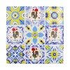 Tile Azulejo and Rooster Design Ceramic Trivet with Cork Backing