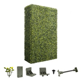 FLORALEAF 18" Wx54 Hx6 D Artificial Boxwood Hedge Wall Greenery Removable Faux Plants Indoor Outdoor Privacy Wall for Office, Garden, Living Room, Balcony