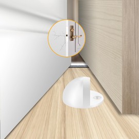 TOPTAKE Floor Door Stop - Robust Floor Mount Door Stop for Commercial and Outdoor Use - Easy to Install No Drill Door Stopper - Door Stop Floor Mount (White-1PACK)