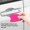 JUSTTOP 4 PCS Car Door Handle Protector Sticker, Carbon Fiber