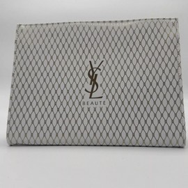 Yeves Saint Laurent Women Pouch White & Gold New 2024 New In Packing
