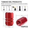 Generic 100pzs Tapones Para Llantas Aluminio Valvula Cubre Auto Moto