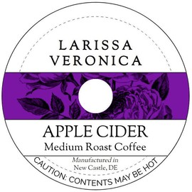 Apple Cider Medium Roast Coffee (Single Serve K-Cup Pods) (Gourmet, Naturally Flavored, Whole Coffee Beans) (12 pods, ZIN: 571176) - 2 Pack