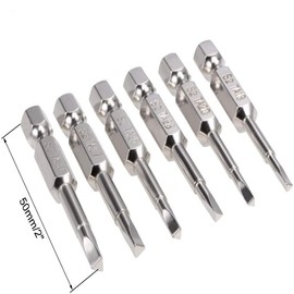 Fongmore 6 Pcs 50mm 1/4 Hex Shank Magnetic Triangle Head Screwdriver Bit Set S2 Steel Screwdriver Bits Triangle Drill Bit