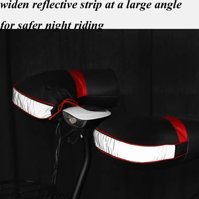 Waterproof ATV Hand Muffs Motorcycle Handlebar Gloves with Reflective Strip