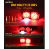 Partsam Pair Slim Square LED Trailer Light Submersible Tail Lights