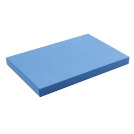 Yoga-Mad EVA Half Yoga Block | 305mm x 205mm x 25mm | Eco Friendly Yoga Block | High Density EVA Non Slip Block for Yoga, Pilates and Home Workouts | Provides Support for Various Yoga Poses (Blue EVA)