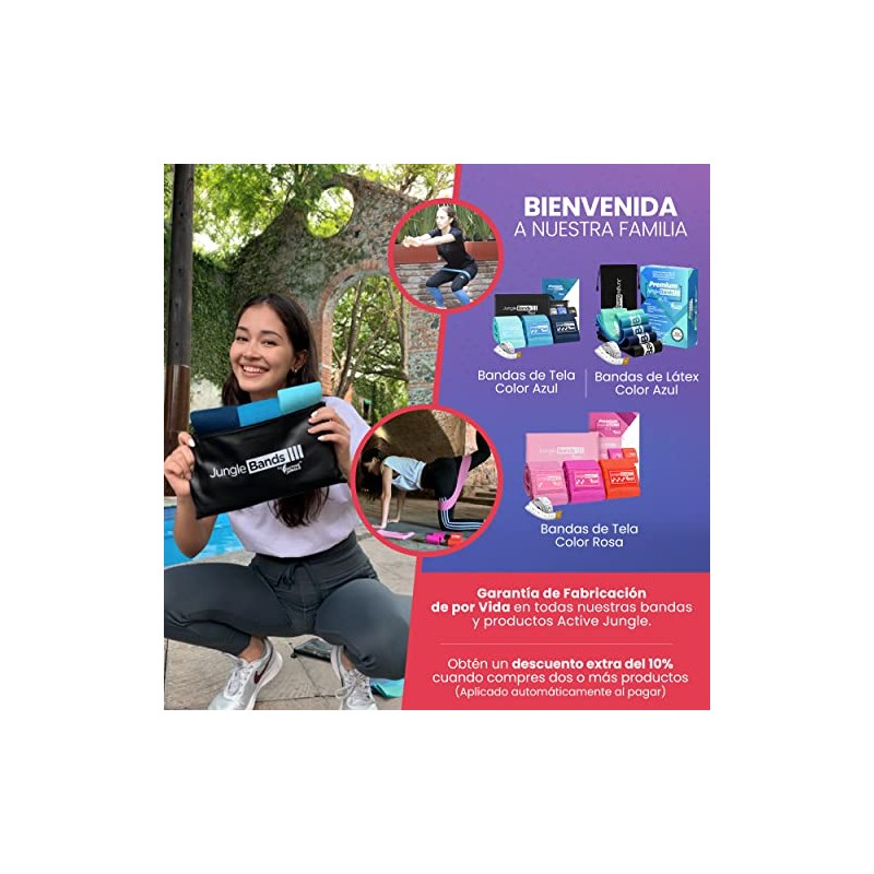 Kit 5 Bandas de Resistencia con Bolsa de Viaje, Cinta