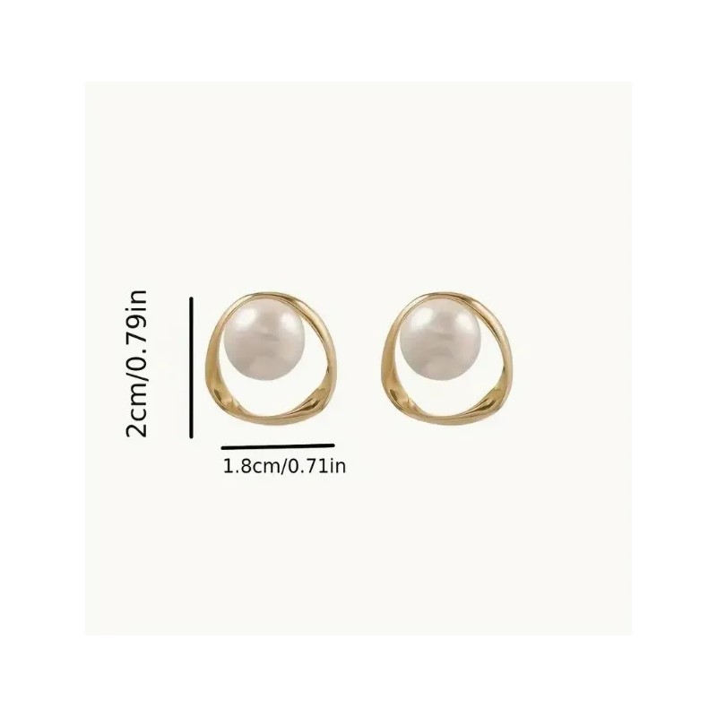 2 Par Elegante Estilo Vintage Pendientes De Perlas