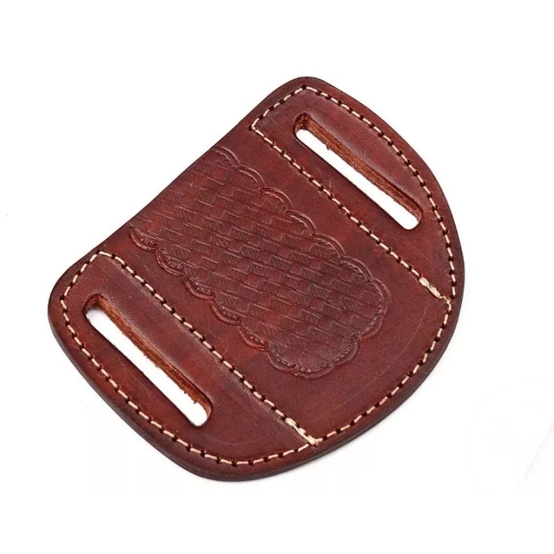 Handmade Sheath Vintage Pancake Design Folding Blade Pocket Buck 110