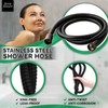 Original StoneStream Universal Shower Hose Black -Replacement Hose with Standard