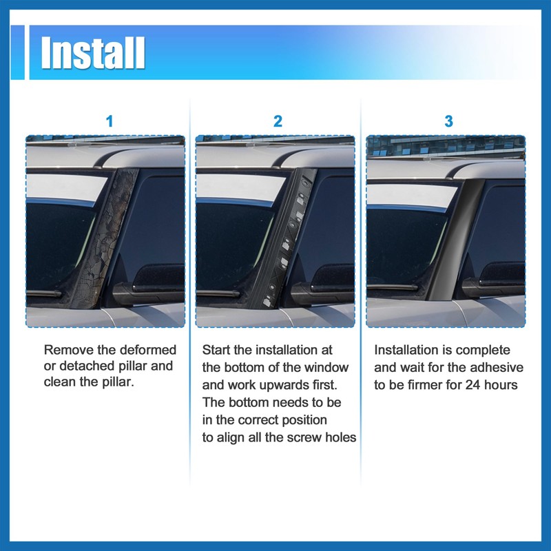 A ABSOPRO Pair Windshield A-Pillar Trim Panel for Ford Flex