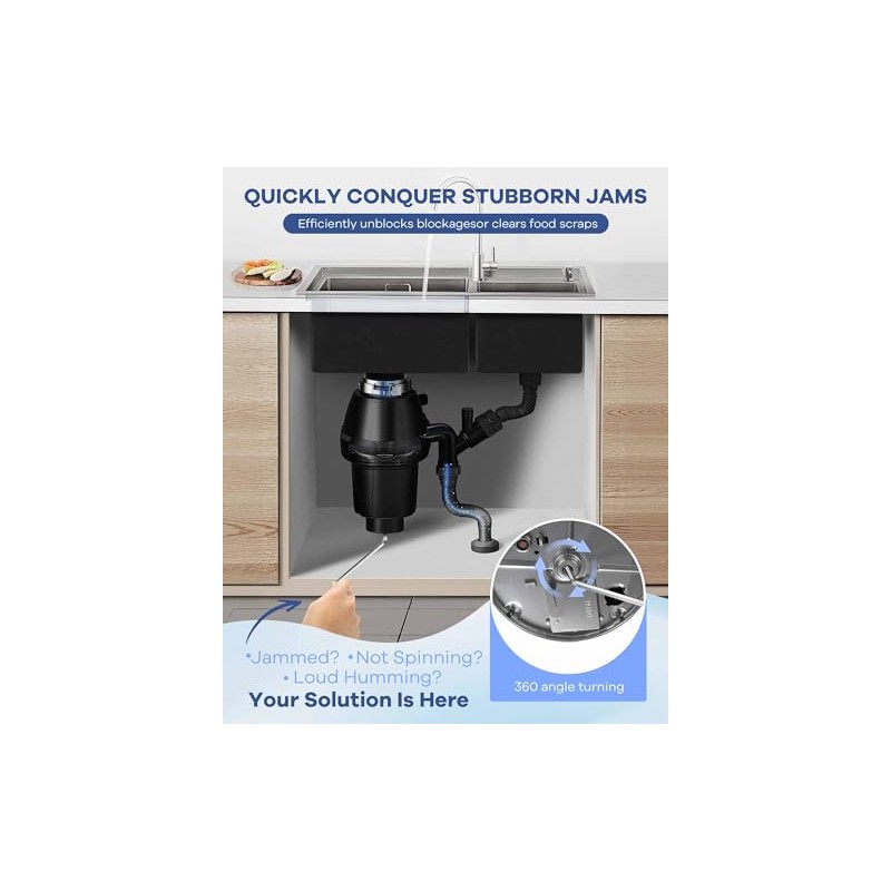 Garbage Disposal Wrench, Upgrade Steel Allen Wrench Tool with Extended