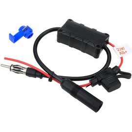 AUTUT Car Radio Antenna Booster Signal Amplifier for AM FM Radio Stations