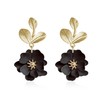 Aishgjia Boho Flower Earrings for Women Cute Dangle Drop Gold