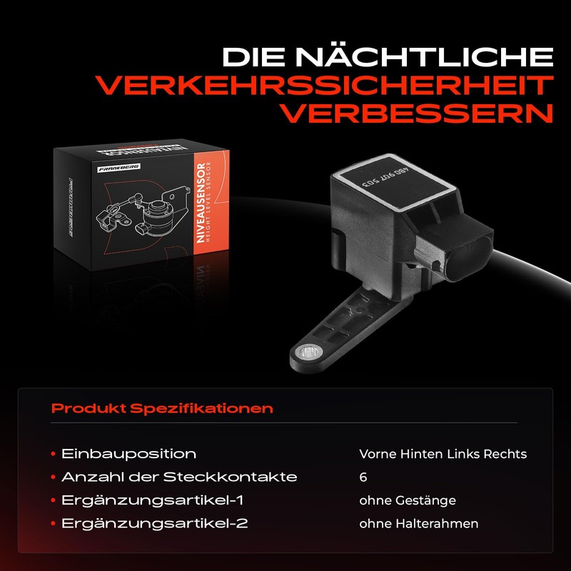 Frankberg Niveausensor Luftfederung Xenon Vorne Hinten für A3 A4 A6