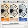 Fansdrick 23" Wall Mount Fan with Light,3 CCT, Dimmable,Quiet 6