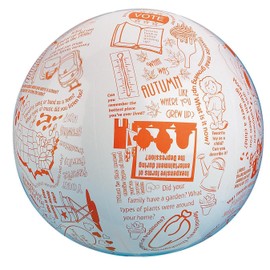 S&S Worldwide Toss 'n Talk-About Reminiscing Ball. Beach Ball Style, 24" Flat Diameter. Sing or Hum Songs According to Categories Printed. Includes Activity Guide