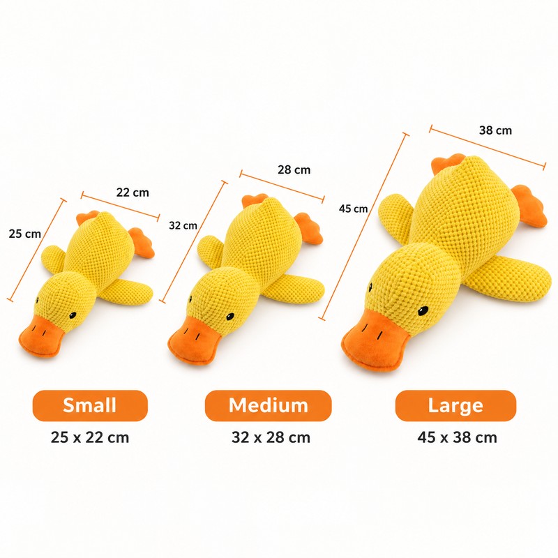 Squeaky Duck Plush Dog Toy for Interactive Play – Soft
