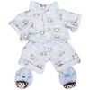 Blue Monkey Pajamas w/Slippers Teddy Bear Clothes Fits Most 8"-10"