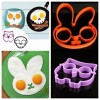 DHGATE 2Pck Food Grade Silicone Fried Egg Shaper Purple Owl/Orange