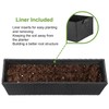 LEWIS&WAYNE Large Rectangular Block Planter Box Handmade Wicker Tall Planters