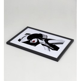 Wooden Picture Frame, Plexi Photo Frame, Collage, Wall Decoration, Poster, S111 Colour: Black, Format: 13x18