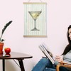 NQDWX Pastel Martini Striped Hanging Flag - Wall Decor for