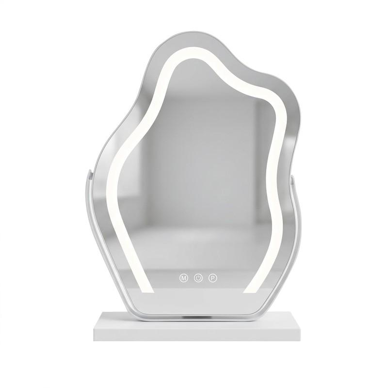 Cloud Makeup Mirror with Lights, 17" LED Vanity Mirror, 3