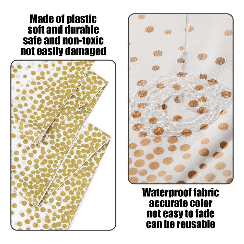 HDGSAFD Pack of 4 Small Polka Dot Printed Tablecloths, Party