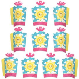 Big Dot of Happiness You Are My Sunshine - Table Decorations - Baby Shower or Birthday Party Fold and Flare Centerpieces - 10 Count