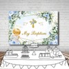 MEHOFOND 7x5ft Blue Boys Baptism Decoration Backdrop My Baptism Angel