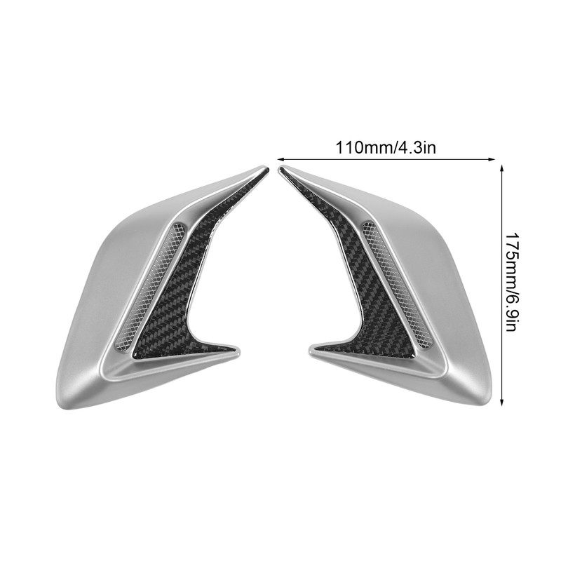 Pair Hood Side Air Vent Grill Decorative Cover Self Adhesive