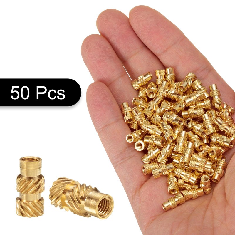 QUARKZMAN Pack of 50 M3 Threaded Inserts Brass Heat Set