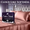 SLEEP SANCTUARY Satin Sheets King Size – 4 Piece Luxury
