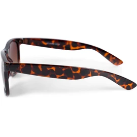 styleBREAKER 09020132 Unisex Nerd Sunglasses with Plastic Frame and Polarised Anti-Glare Lenses, Retro Style, Frame Brown Demi / Glass Brown Gradient