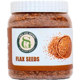 Sown and Grown- Flax Seeds for Hair Growth- 1.5lb | Rich in Fiber, Omega-3 Fatty Acids | Smoothies & Protein Balls | Rich in Protein