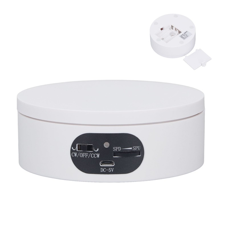 Rotating Display Stand 4.7in USB Battery Powered Stable Quiet Auto